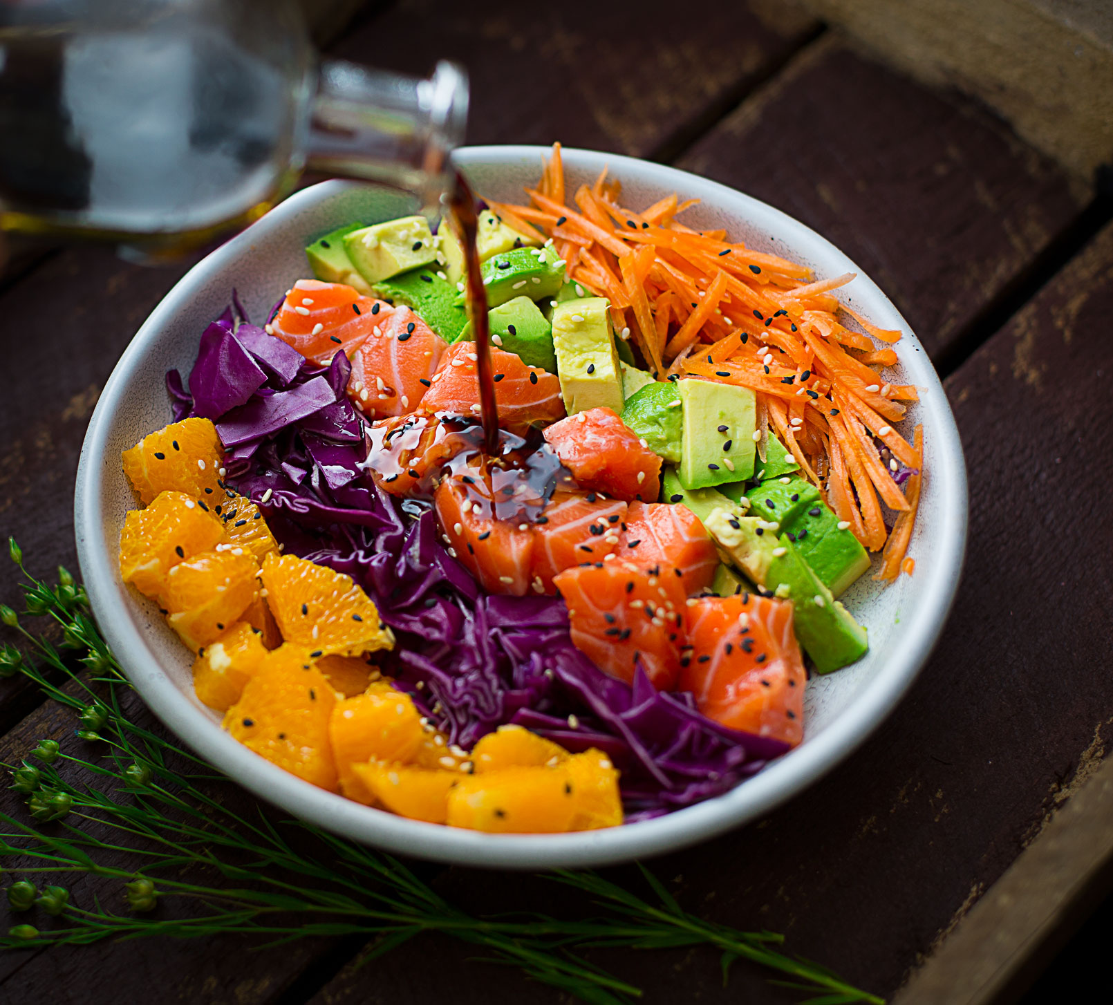 Rainbow Salmon Salad Bowl