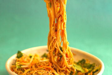 Korean spicy noodle salad