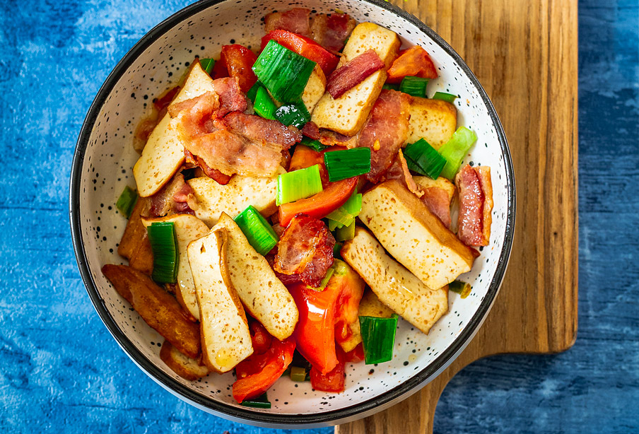 bacon tofu stir fry