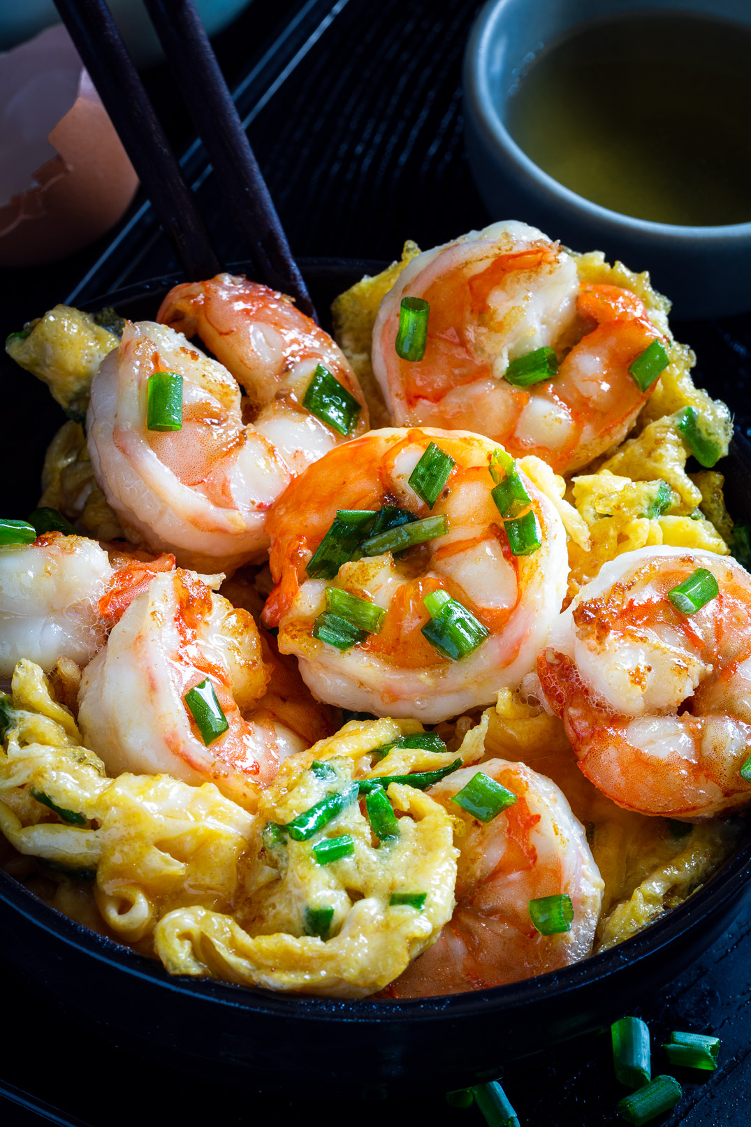 prawns and eggs stir fry