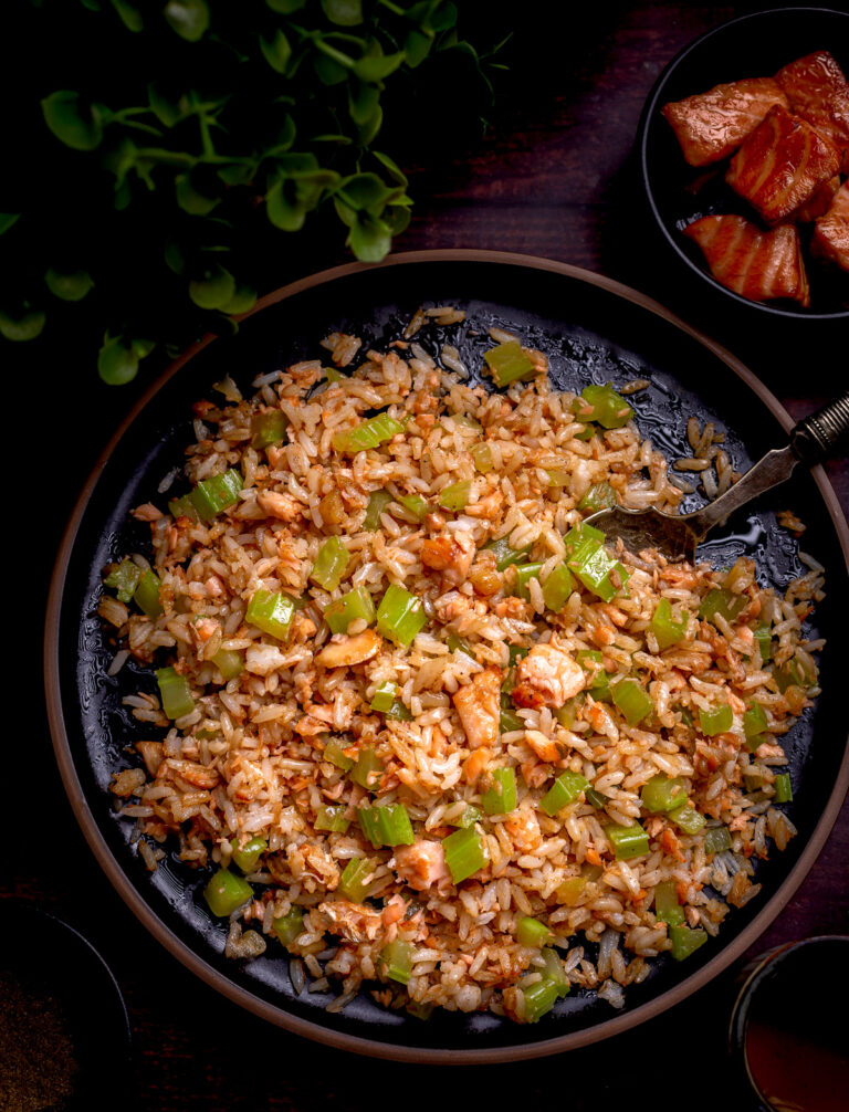 Salmon fried rice