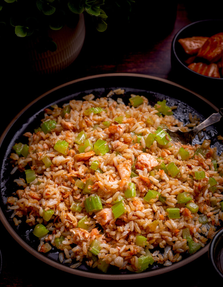 Salmon Fried Rice Easy and Healthy Cooking With Lei