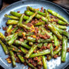 Chinese green beans and ground beef stir fry