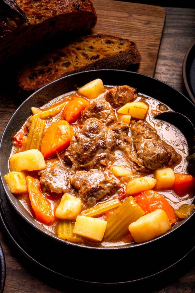 image of Beef Shank Stew with bread