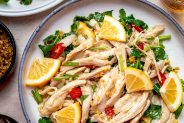 Chinese Chicken Salad with Lemon and Coriander - A vibrant and healthy salad with tender chicken, zesty lemon, and aromatic coriander.