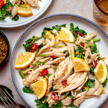 Chinese Chicken Salad with Lemon and Coriander - A vibrant and healthy salad with tender chicken, zesty lemon, and aromatic coriander.
