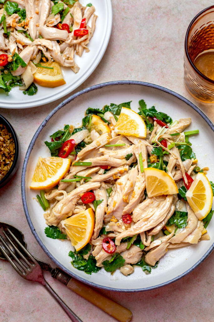 Chinese Chicken Salad with Lemon and Coriander - A vibrant and healthy salad with tender chicken, zesty lemon, and aromatic coriander.