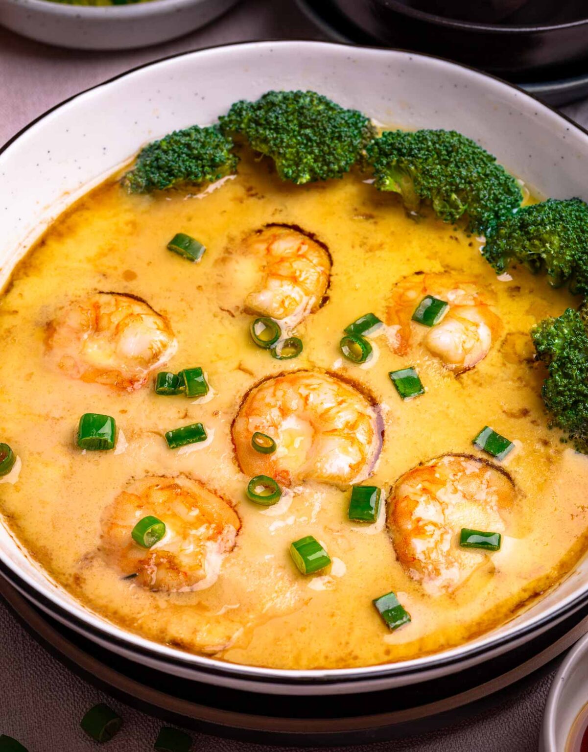 Chinese Steamed Eggs And Tofu Cooking With Lei