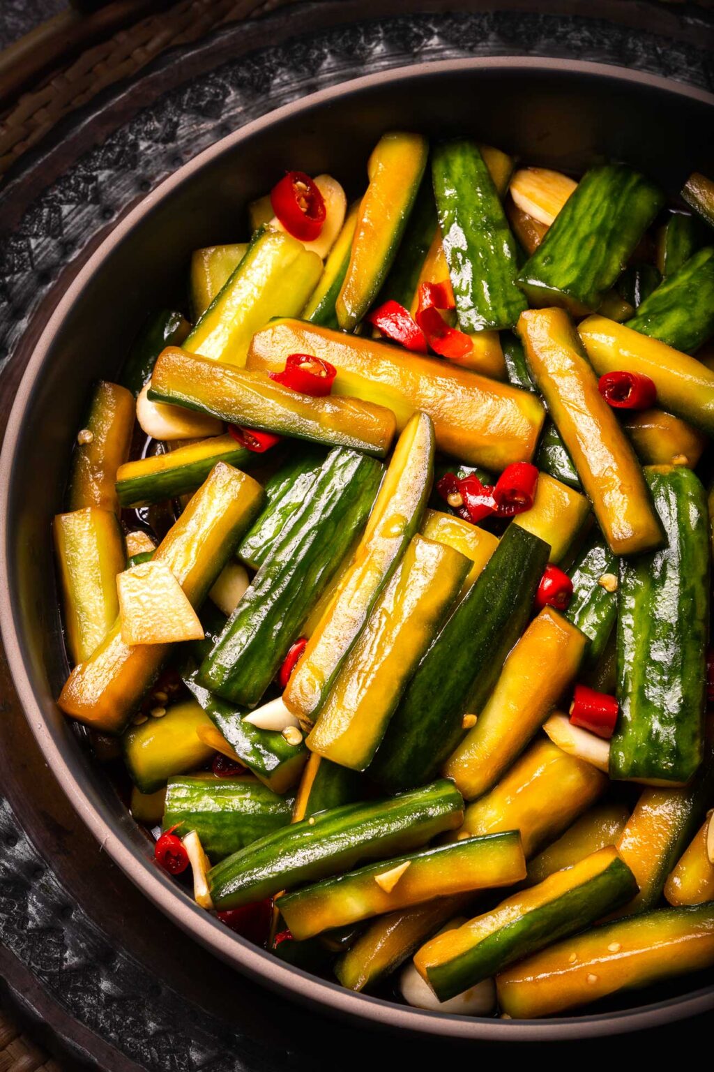 Asian Pickled Cucumber Cooking With Lei