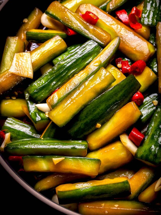 Asian Quick Pickled Cucumbers