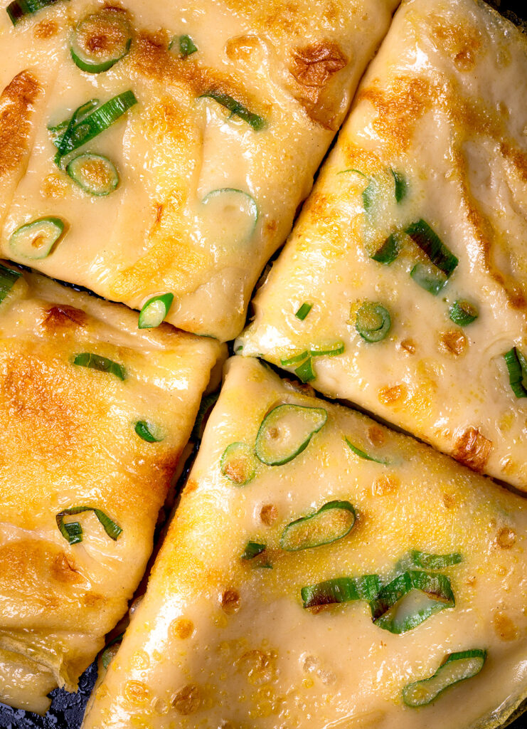 Chinese spring onion pancakes, scallion pancake, savoury crepes