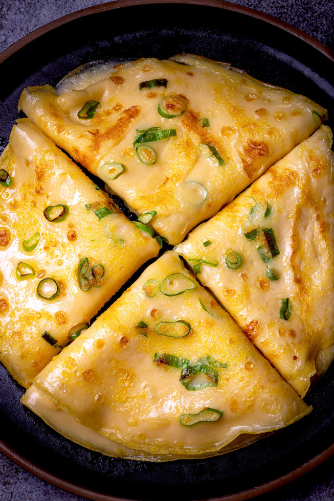 Chinese spring onion pancakes, scallion pancake, savoury crepes