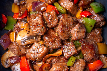 steak bites recipe, steak cubes recipe, recipe for steak bites, steak stir fry, chinese black pepper beef, beef and black pepper, black pepper beef steak, chinese pepper beef, chinese pepper steak, chinese pepper steak recipe, beef cube steak recipe, cube steak recipes, steak cubes recipe, steak stir fry, beef stir fry