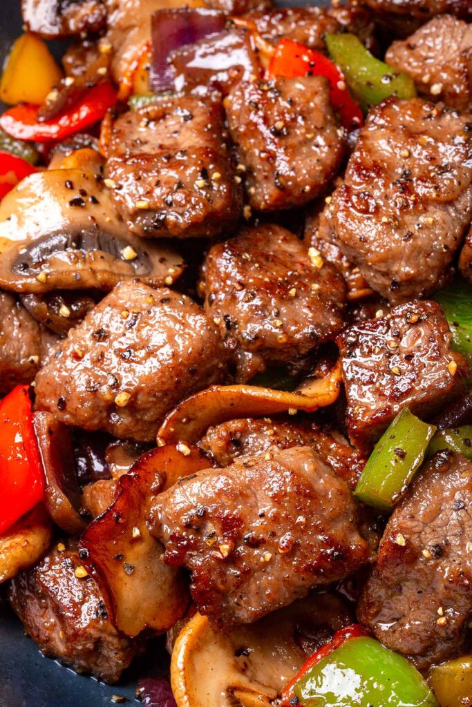 steak bites recipe, steak cubes recipe, recipe for steak bites, steak stir fry, chinese black pepper beef, beef and black pepper, black pepper beef steak, chinese pepper beef, chinese pepper steak, chinese pepper steak recipe, beef cube steak recipe, cube steak recipes, steak cubes recipe, steak stir fry, beef stir fry